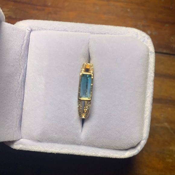 Topaz Rong with CZ paving - Picture 1 of 3